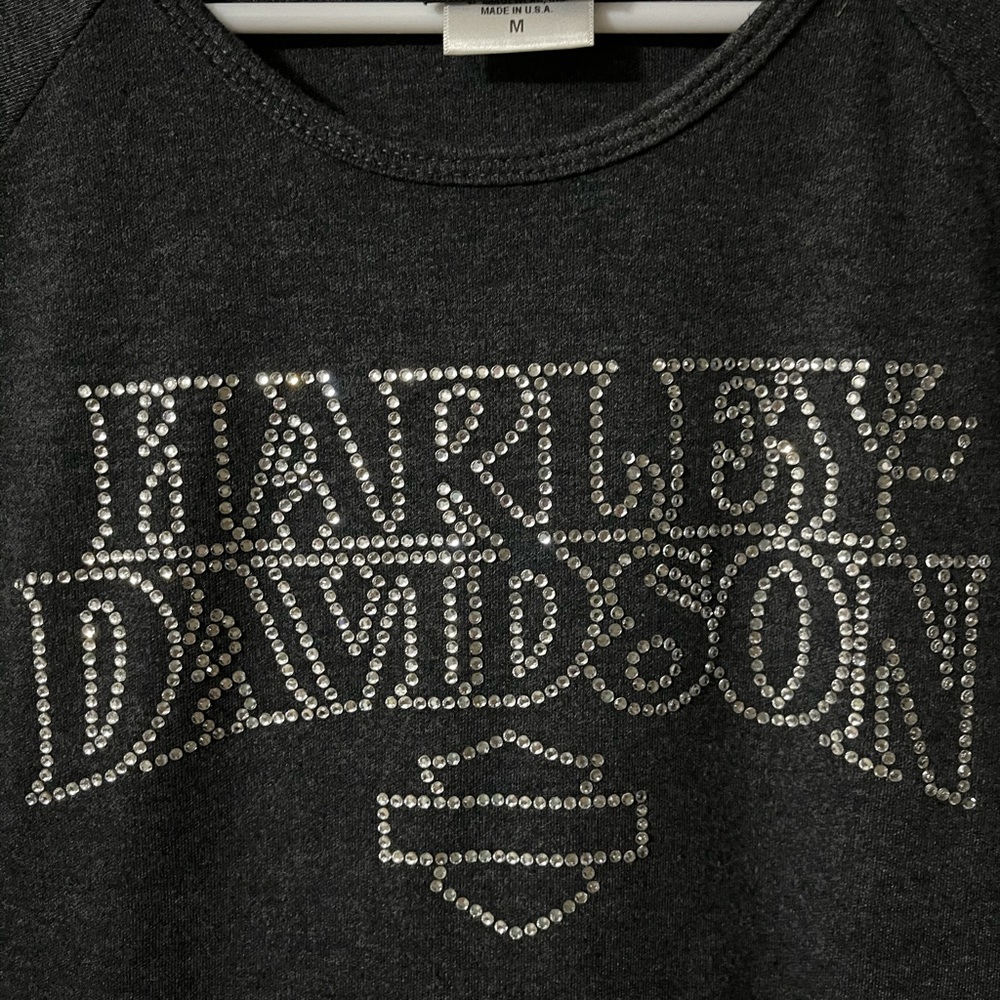 Harley Davidson rhinestone logo shirt